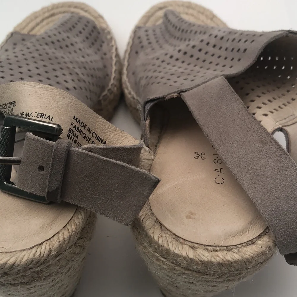 Caslon wedge espadrilles with a leather upper